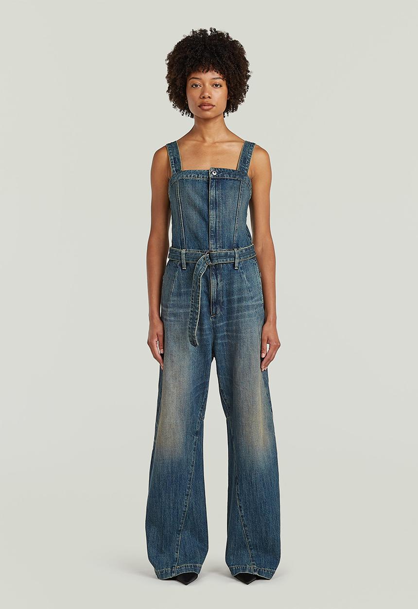 G-STAR - Bustier 3D Jumpsuit wmn - Antique blueschist