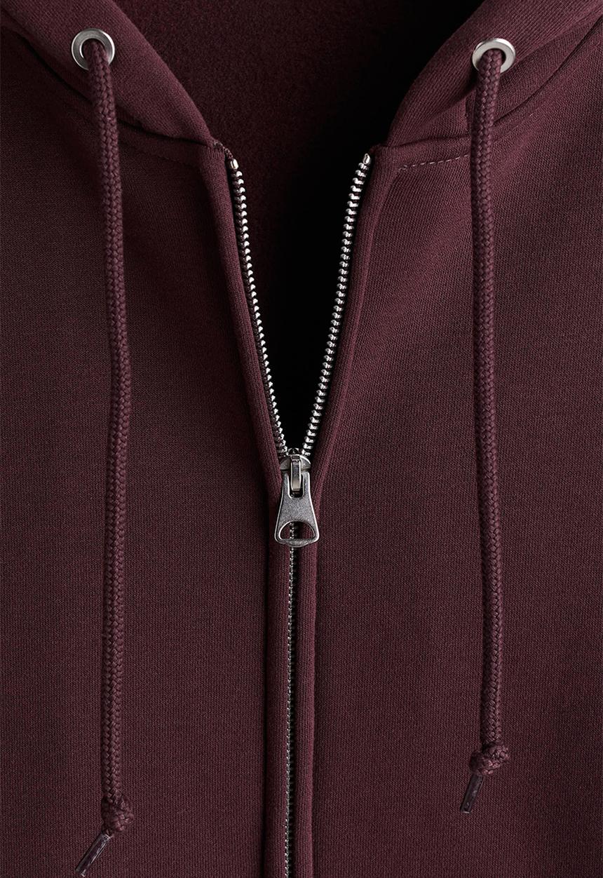 H&M - Oversized fit zip-through hoodie - purple,red