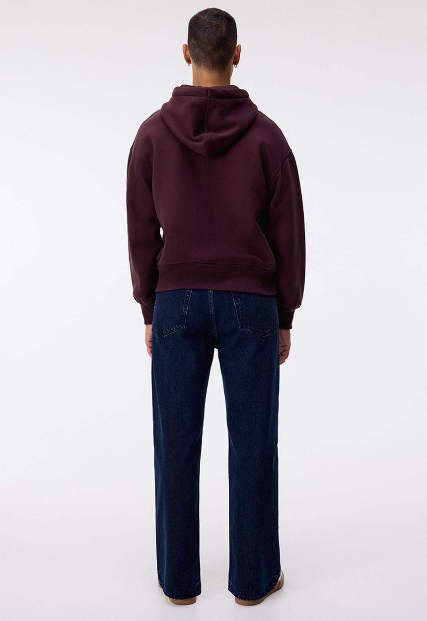 H&M - Oversized fit zip-through hoodie - purple,red