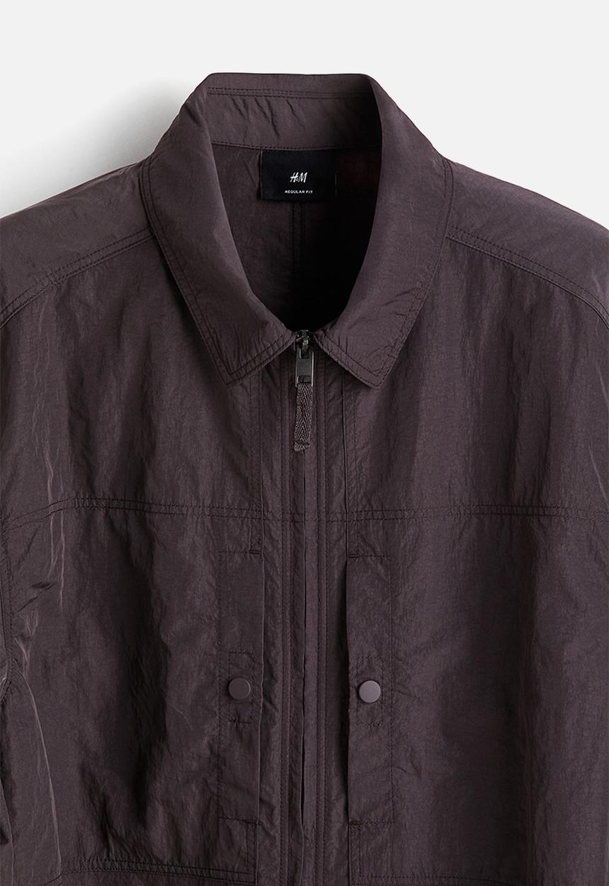 H&M - Regular fit nylon overshirt - purple