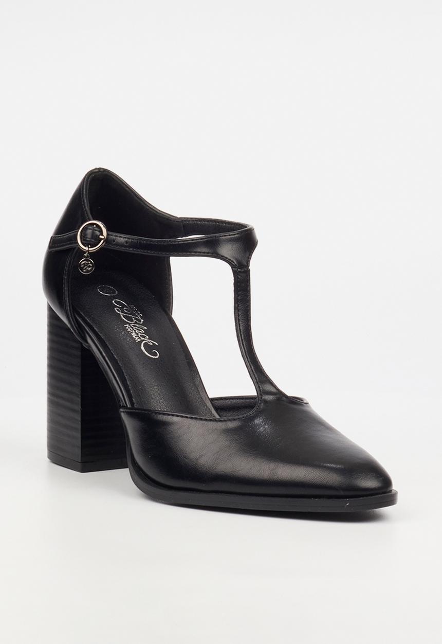 Miss Black - Kaia 2 t-bar block heel - black