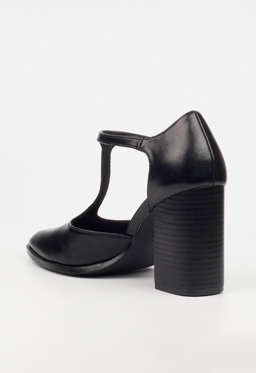 Miss Black - Kaia 2 t-bar block heel - black