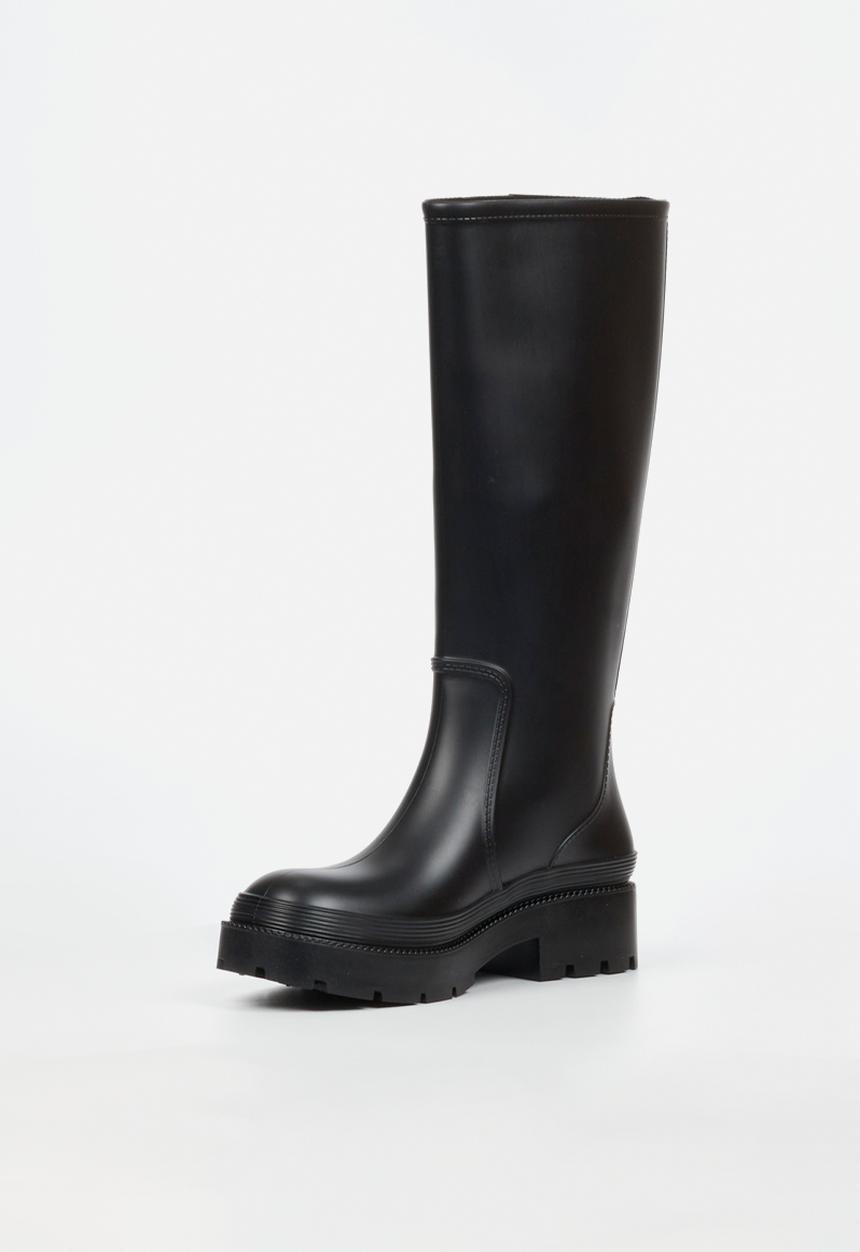 Viabeach - Laine 2 long buckle rain boot - black