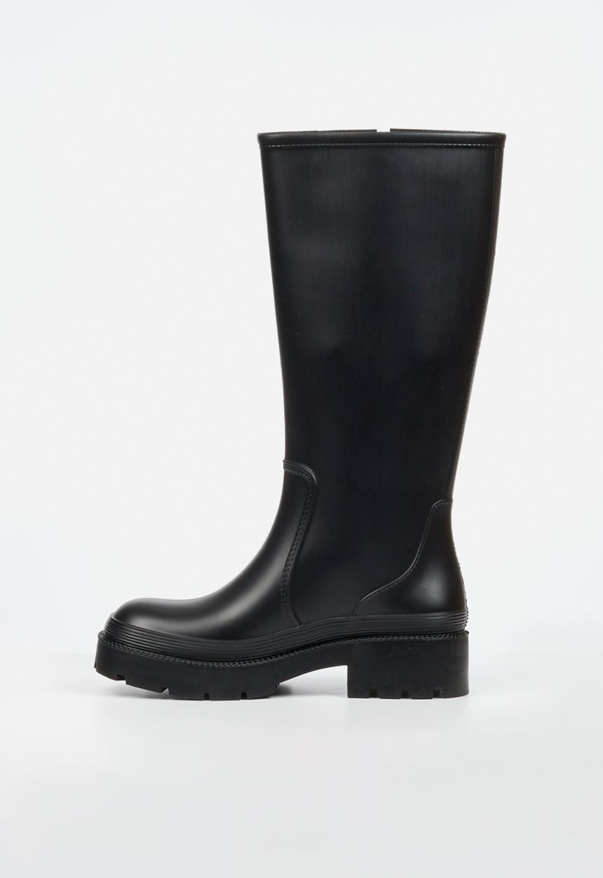 Viabeach - Laine 2 long buckle rain boot - black
