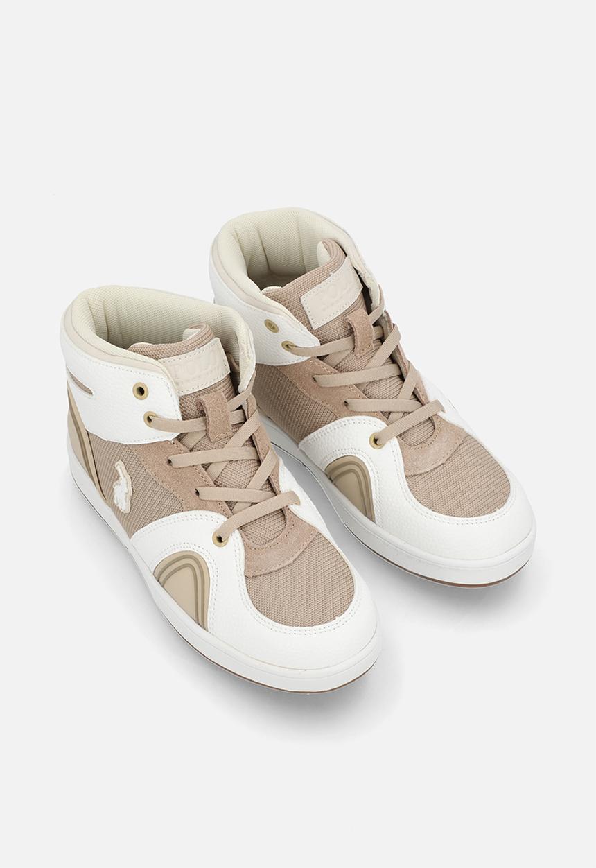 POLO - Colour Block High Top Sneaker -Stone