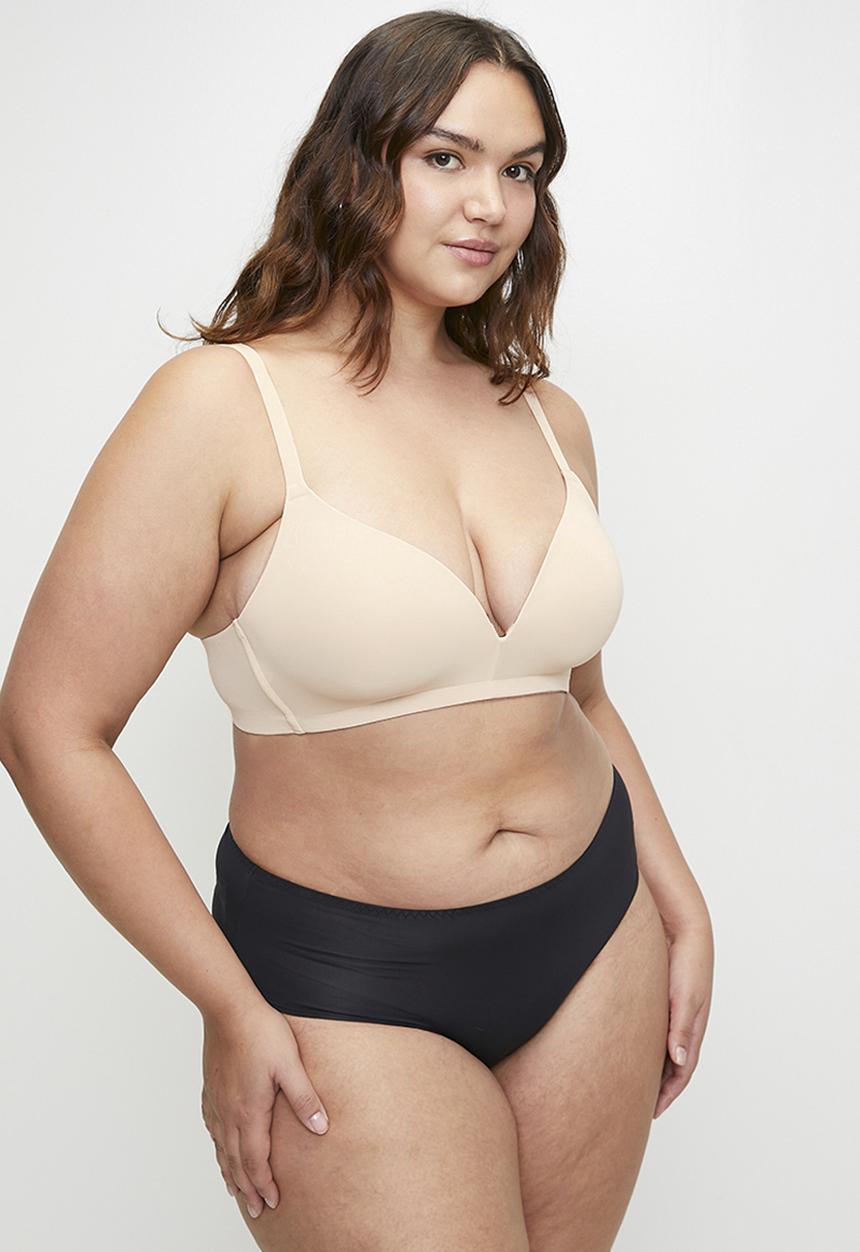 DORINA - Light padded soft bra - black/beige