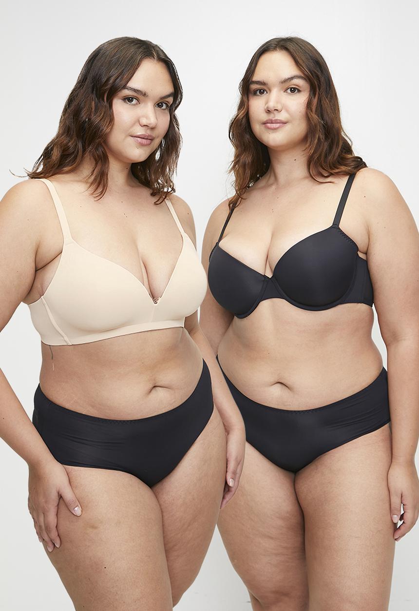 DORINA - Light padded soft bra - black/beige