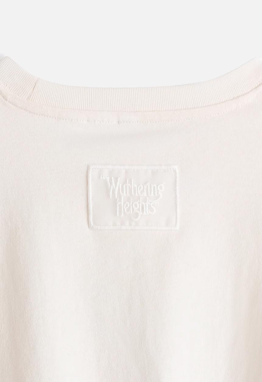 H&M - Oversized printed T-shirt - Cream Wuthering Heights