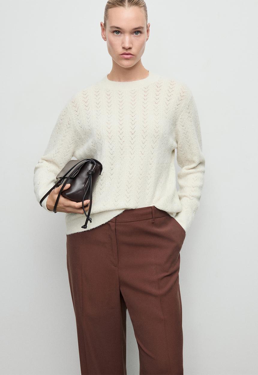 MANGO - Sweater florins - light beige