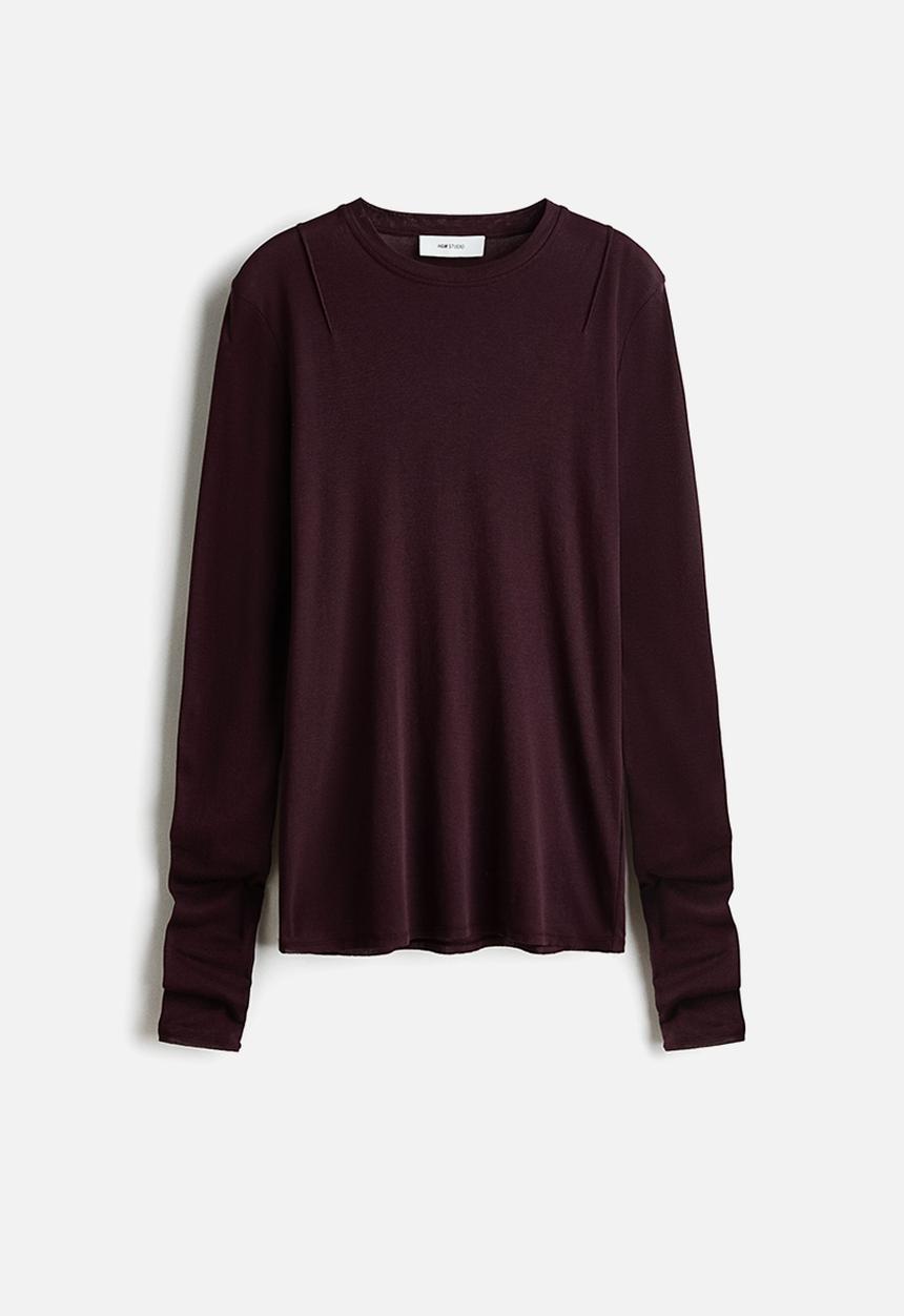 H&M - H&M Studio: Pima cotton top - purple