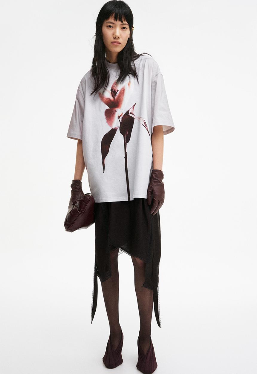 H&M - H&M Studio: Printed t-shirt - light grey 
