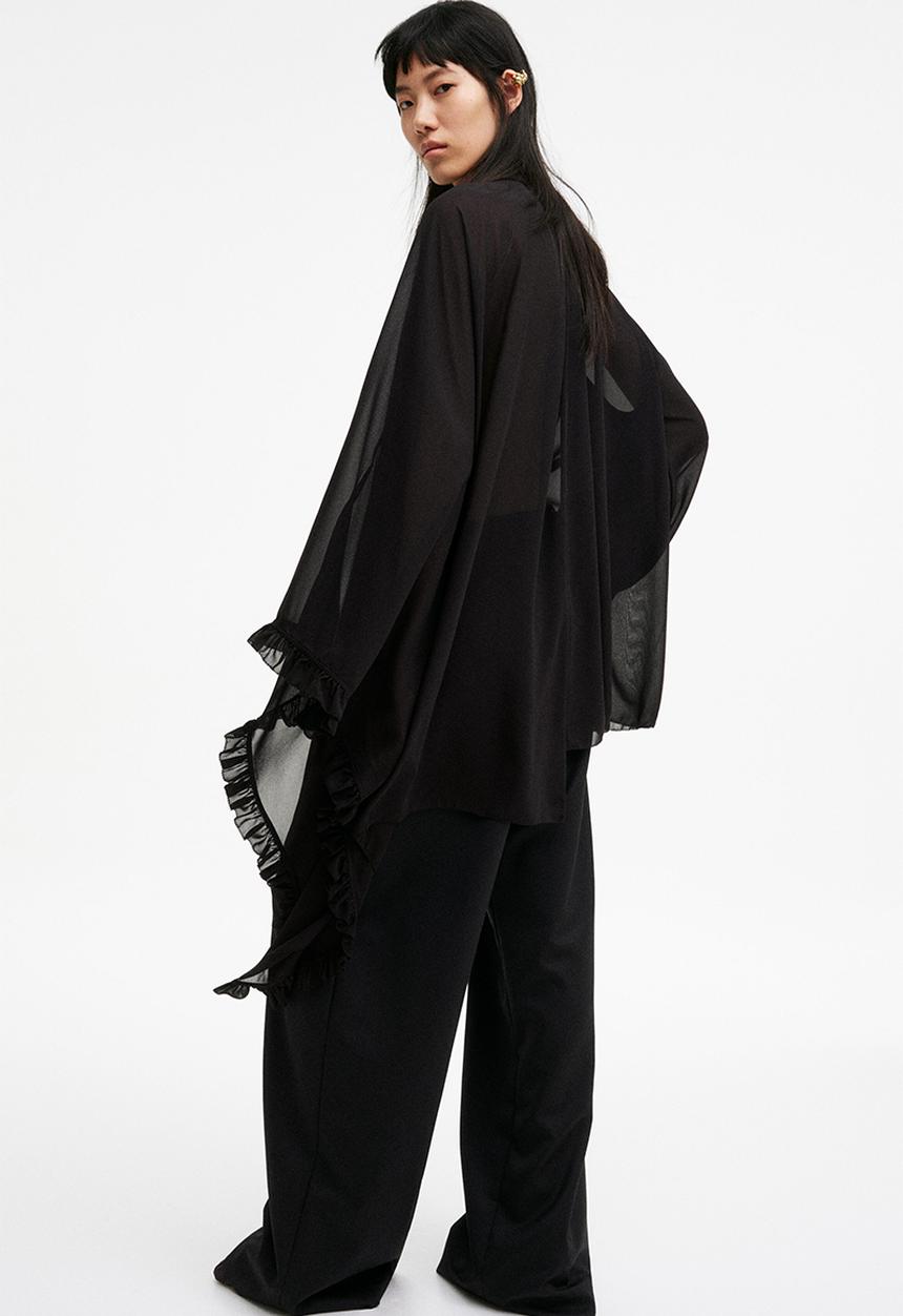 H&M - H&M Studio: Chiffon blouse - black