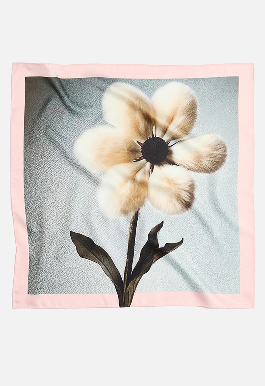 H&M - H&M Studio: Printed scarf - light pink/light beige 