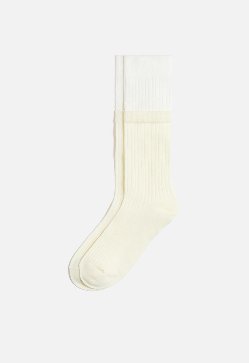 H&M - H&M Studio: Layered socks - cream 