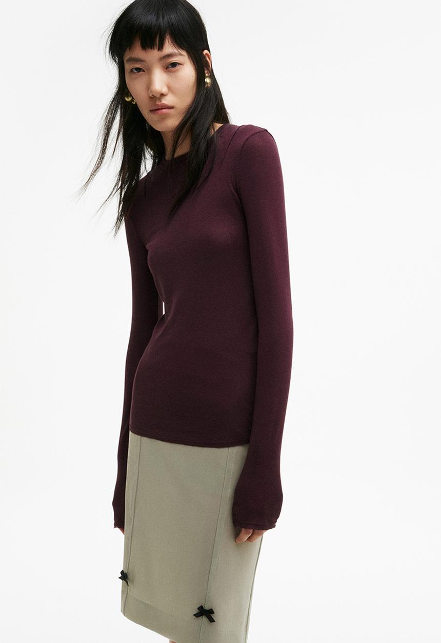 H&M - H&M Studio: Bow-detail mesh skirt - light khaki green