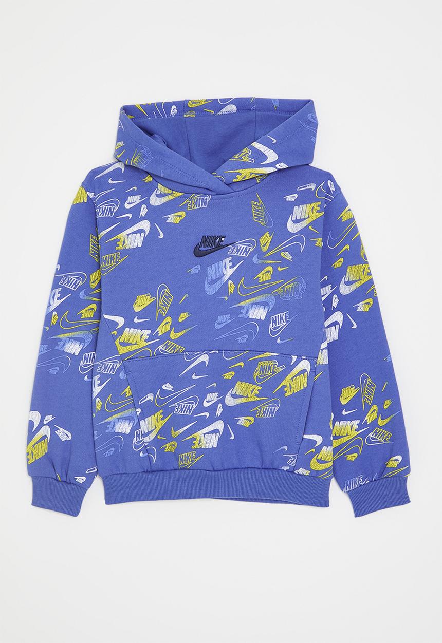 Nike - Nike all-over print reveal hoodie - comet blue