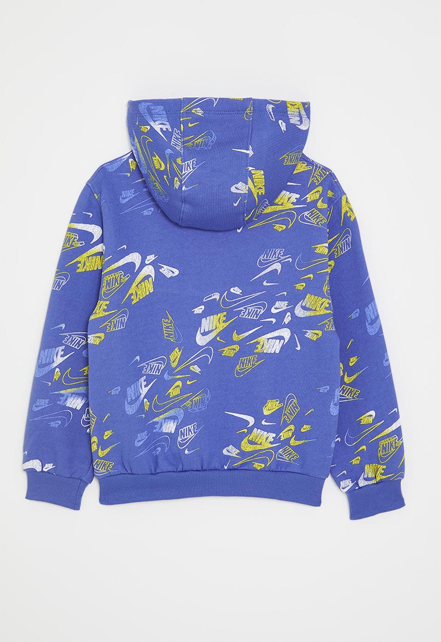 Nike - Nike all-over print reveal hoodie - comet blue