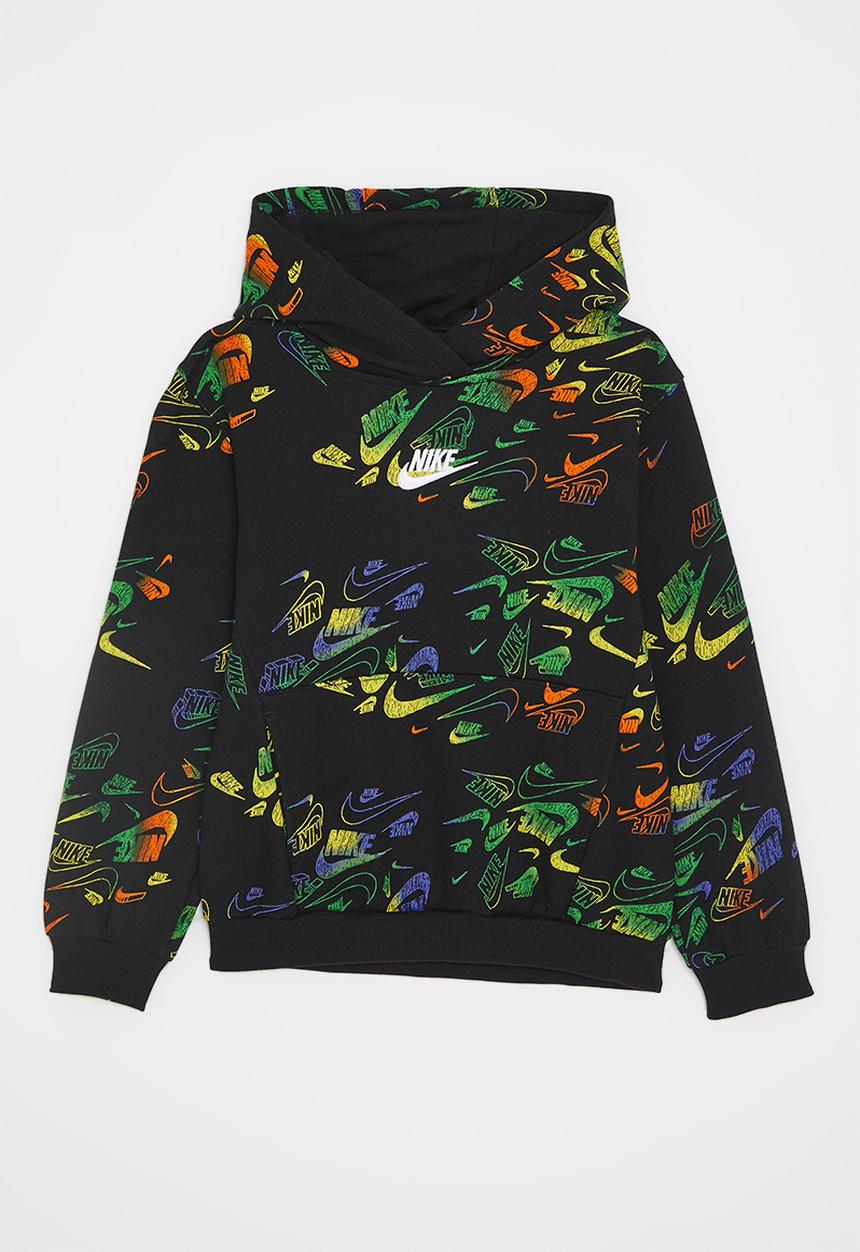 Nike - Nike all-over print reveal hoodie - black