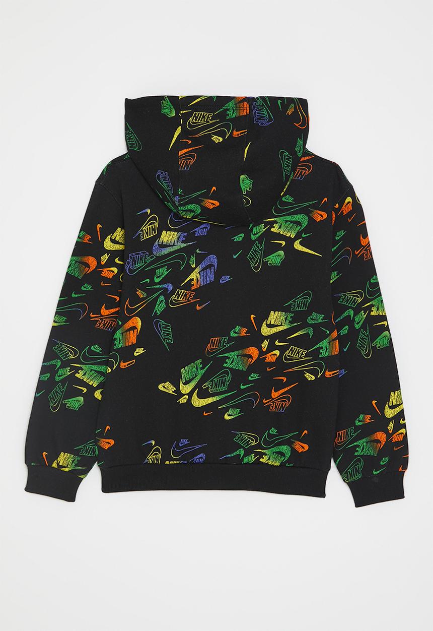 Nike - Nike all-over print reveal hoodie - black