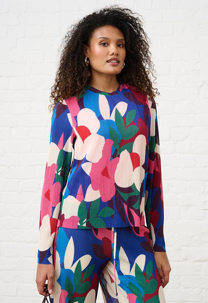 Me&B - Plisse Long sleeve - Bloom