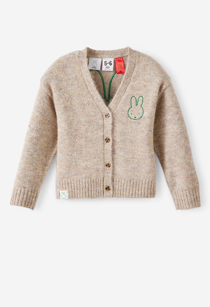 Cotton On - Sleep Knit Cardigan License - Lcn Mif Latte Cream/ Miffy Head