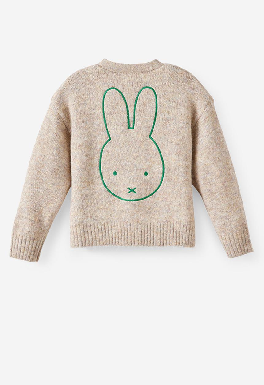 Cotton On - Sleep Knit Cardigan License - Lcn Mif Latte Cream/ Miffy Head