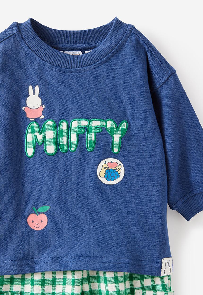 Cotton On - Miffy Baby Long Sleeve Pj Set License - Lcn Mif Deep Dive/ Miffy Apple