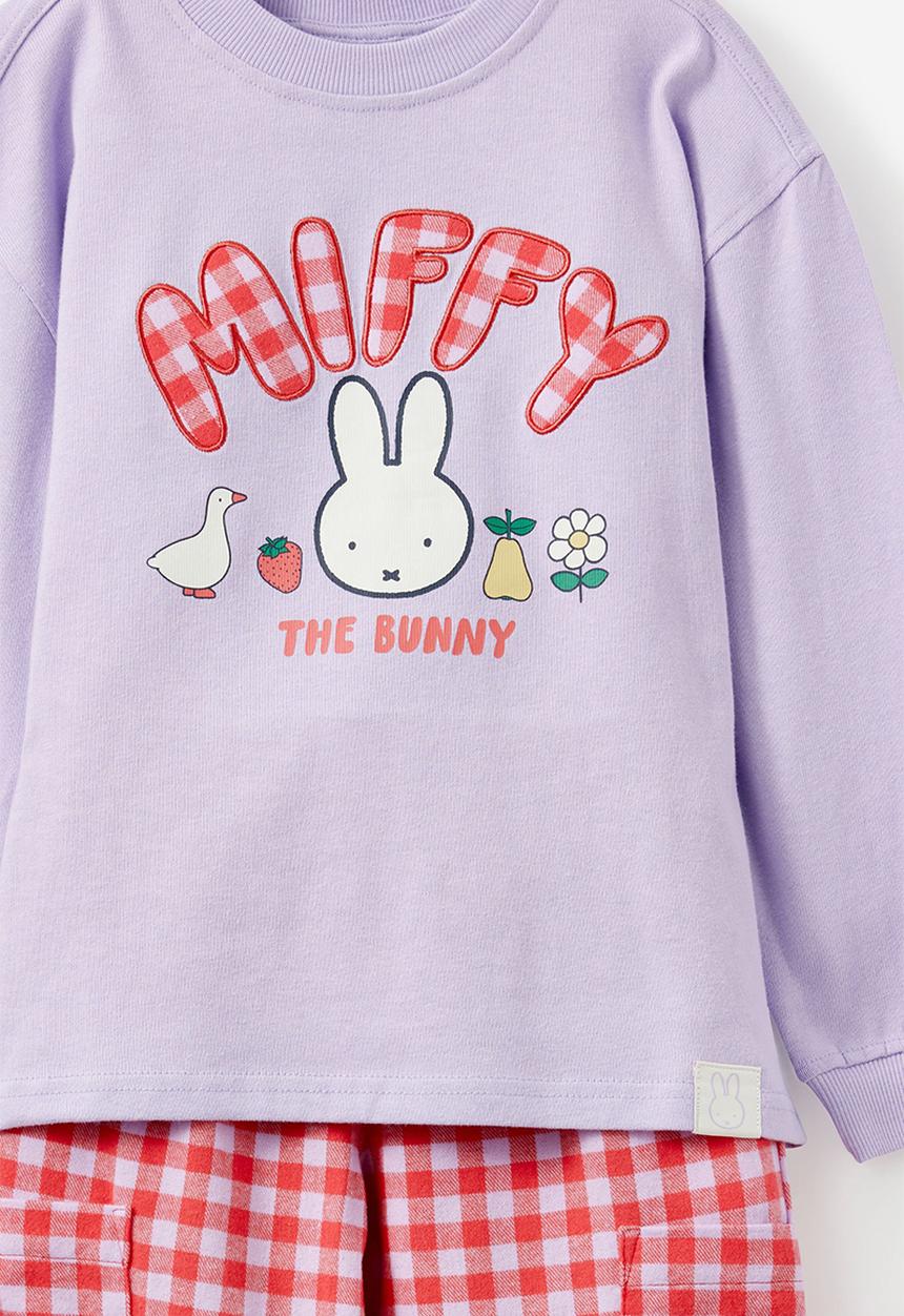 Miffy Long Sleeve Pj Set License - Lcn Mif Vintage Lilac/ Miffy The Bunny