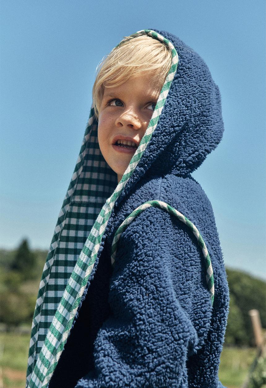 Cotton On - Hooded Gown - Deep Dive /Deep Mint