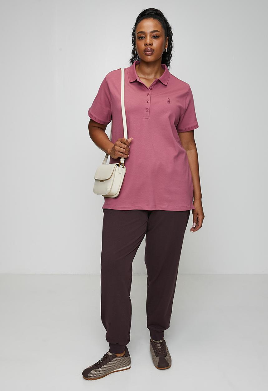 POLO - Plus wmn margot ss golfer - rose