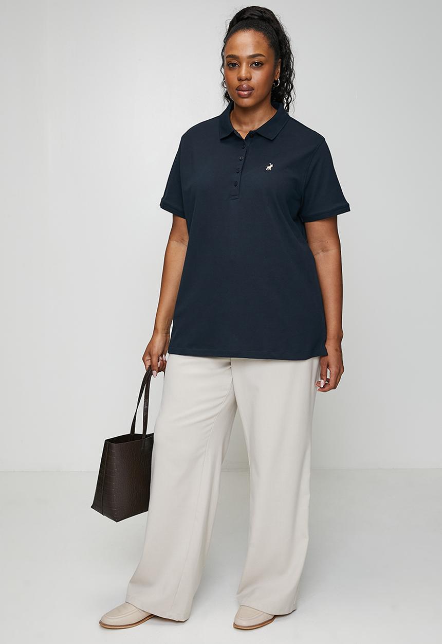 POLO - Plus wmn margot short sleeve golfer - navy