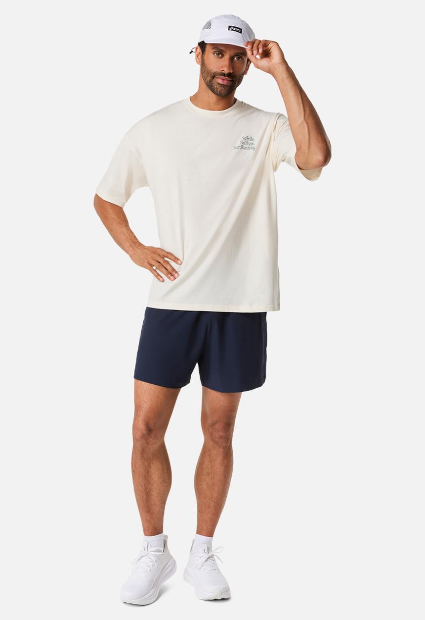 ASICS - Runner Message Graphic Relaxed Tee - Cream