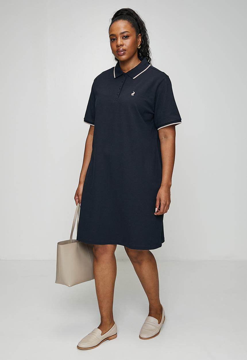POLO - Plus wmn leah golfer dress - navy