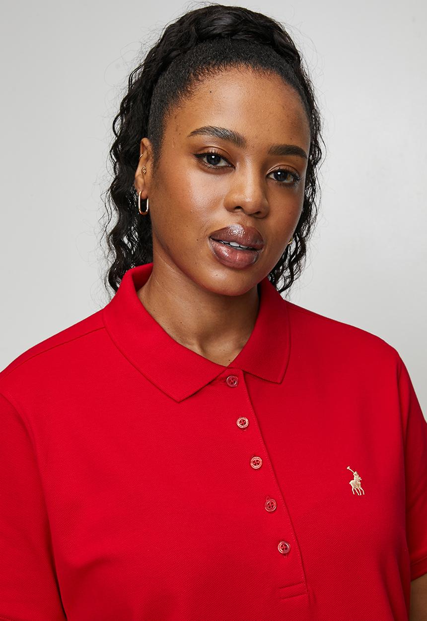 POLO - Plus wmn margot ss golfer - red