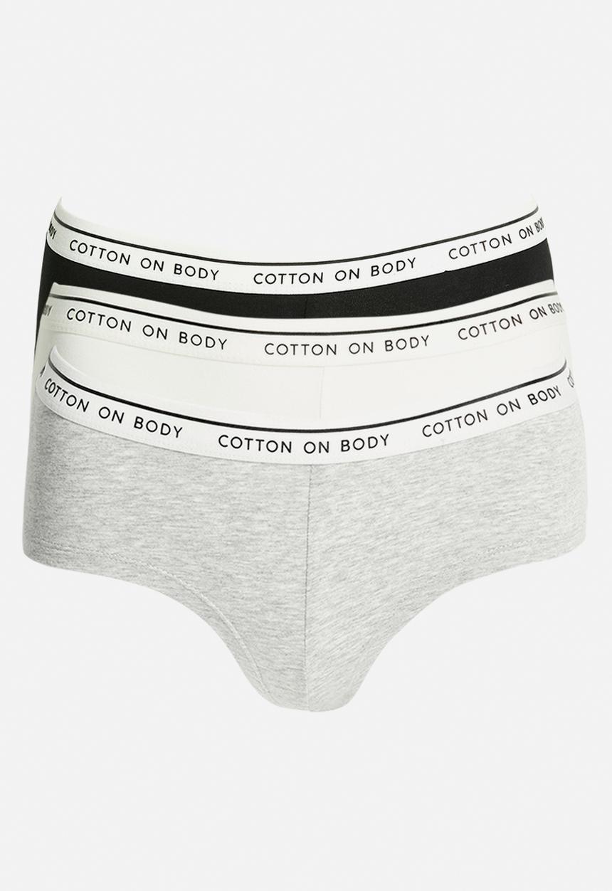 Cotton On - Branded Cotton Cheeky Boyshort 3 Pack - multi