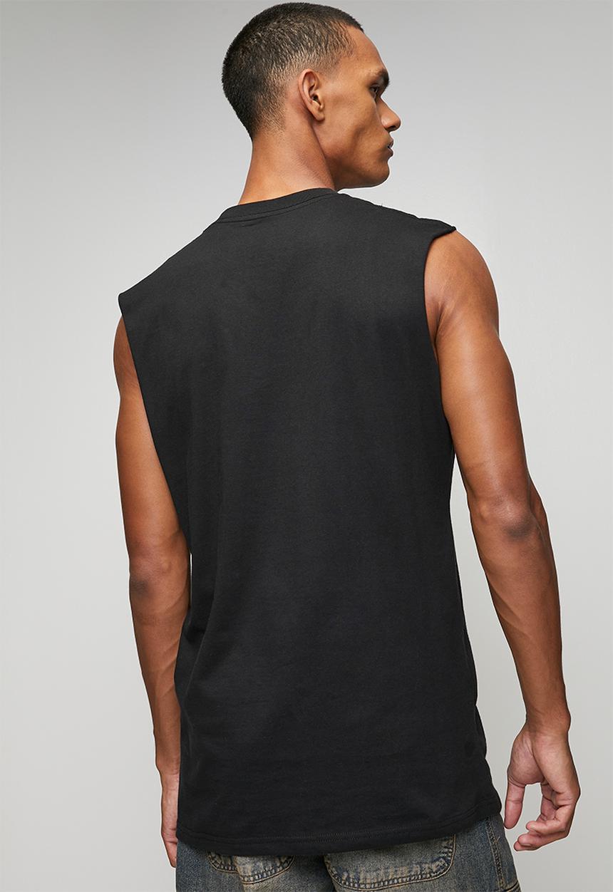RVCA - Big Rvca Muscle - Black - WHITE LOGO