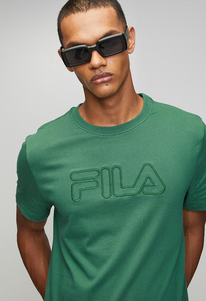FILA - Celso Embroided  T-Shirt - Dark Green