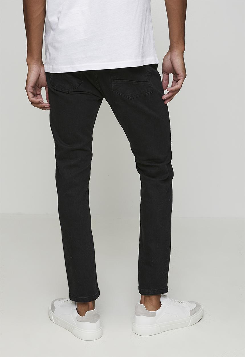 Brave Soul - Denim Biker Jean Long Length - Charcoal Wash