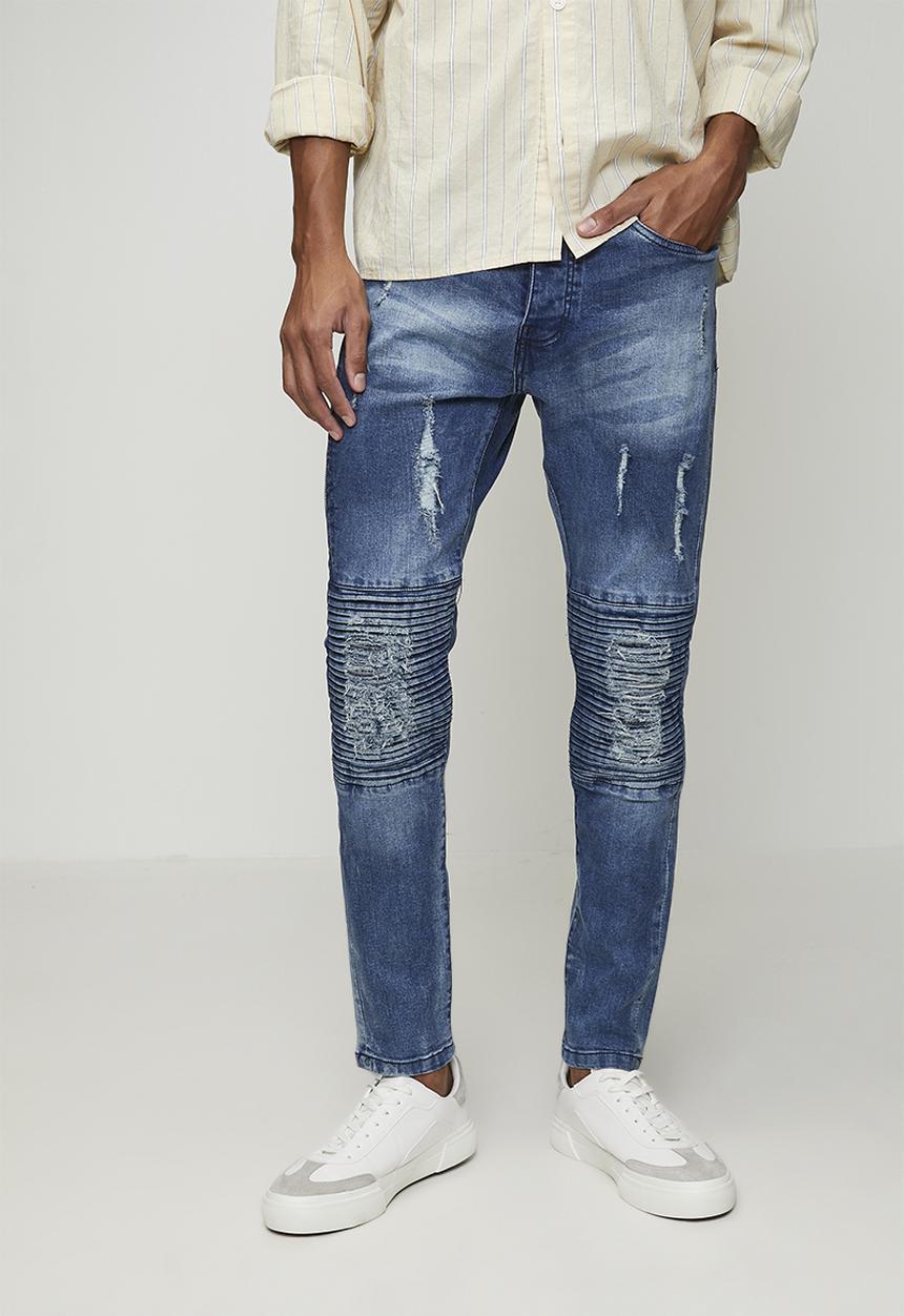 Brave Soul - Denim Biker Jean Regular Length - Blue 