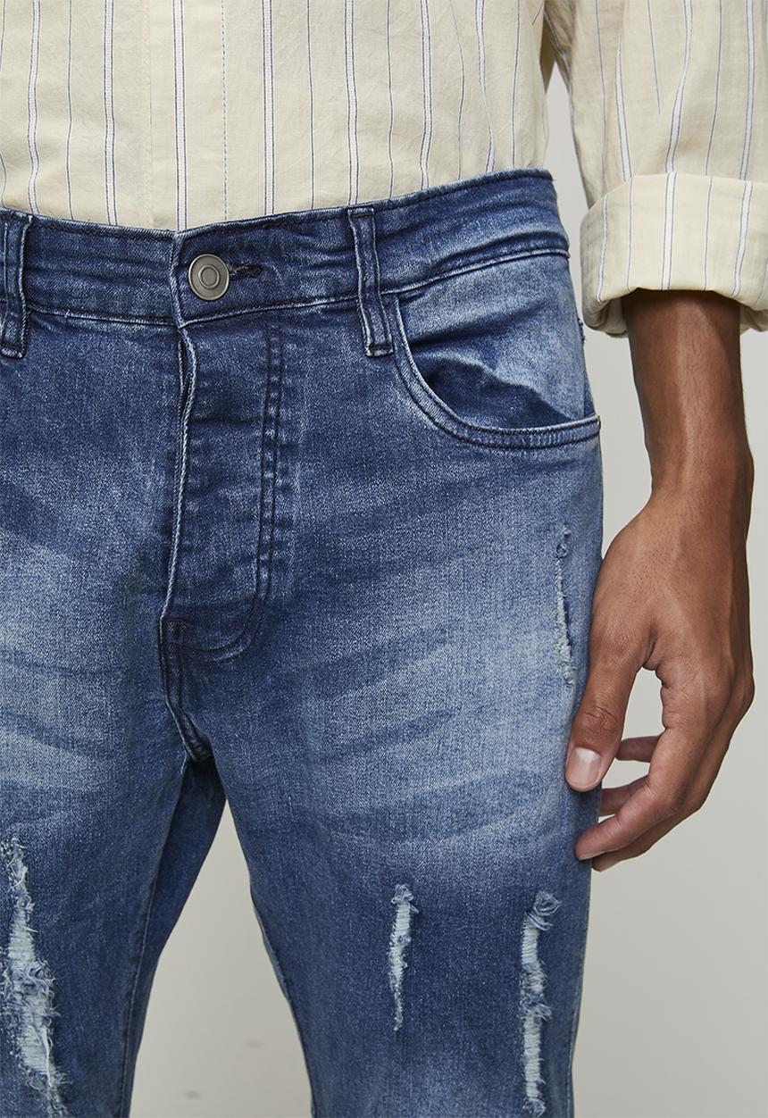 Brave Soul - Denim Biker Jean Regular Length - Blue 