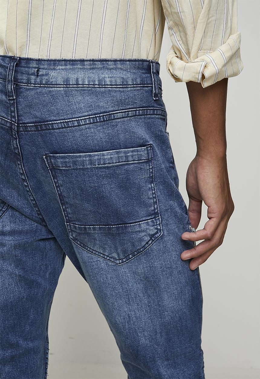 Brave Soul - Denim Biker Jean Regular Length - Blue 