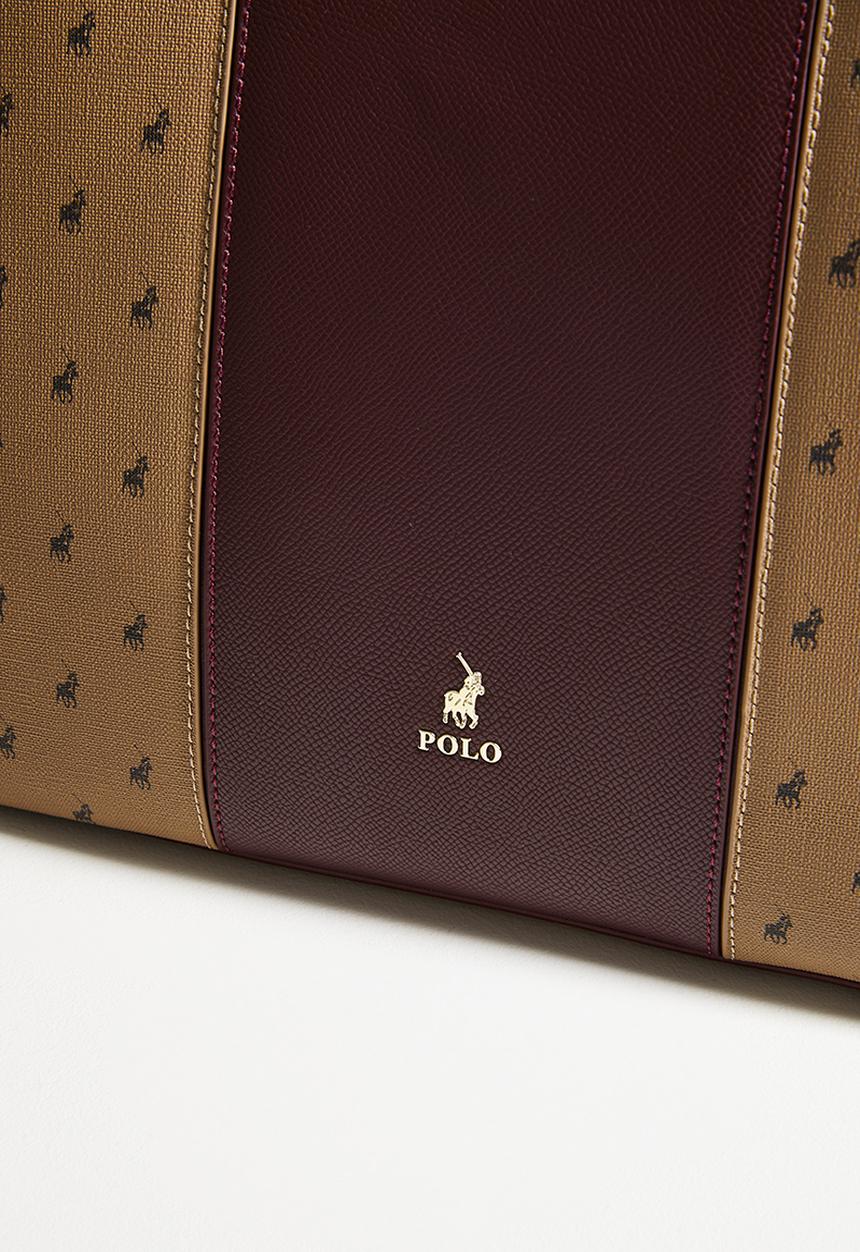 POLO - Sonora tote bag - burgundy & brown