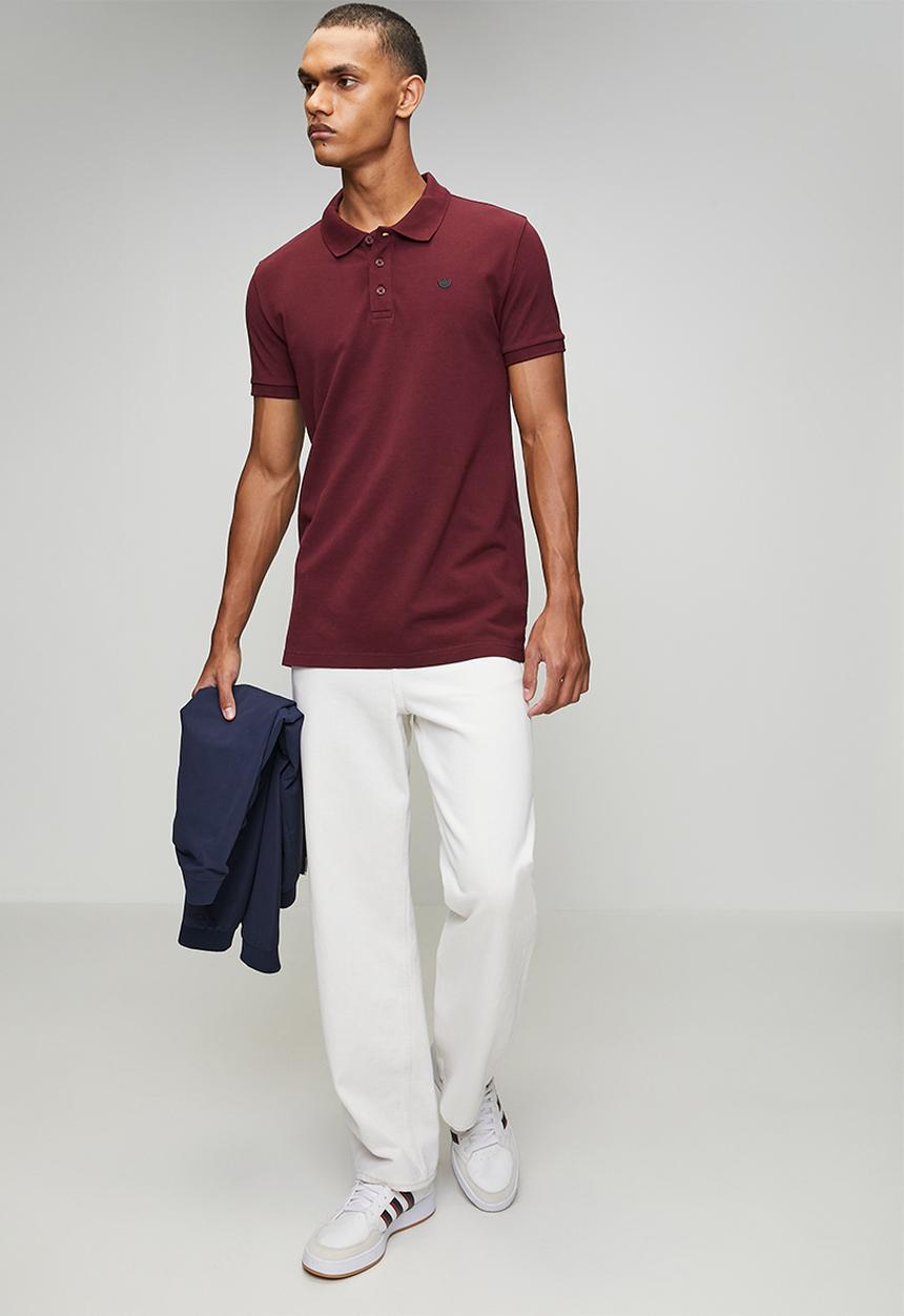 adidas Originals - Essential Polo SF  - maroon