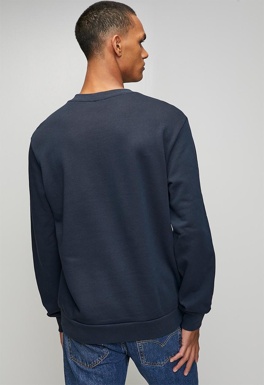 POLO - Aakil Essential Fleece Sweater - Navy