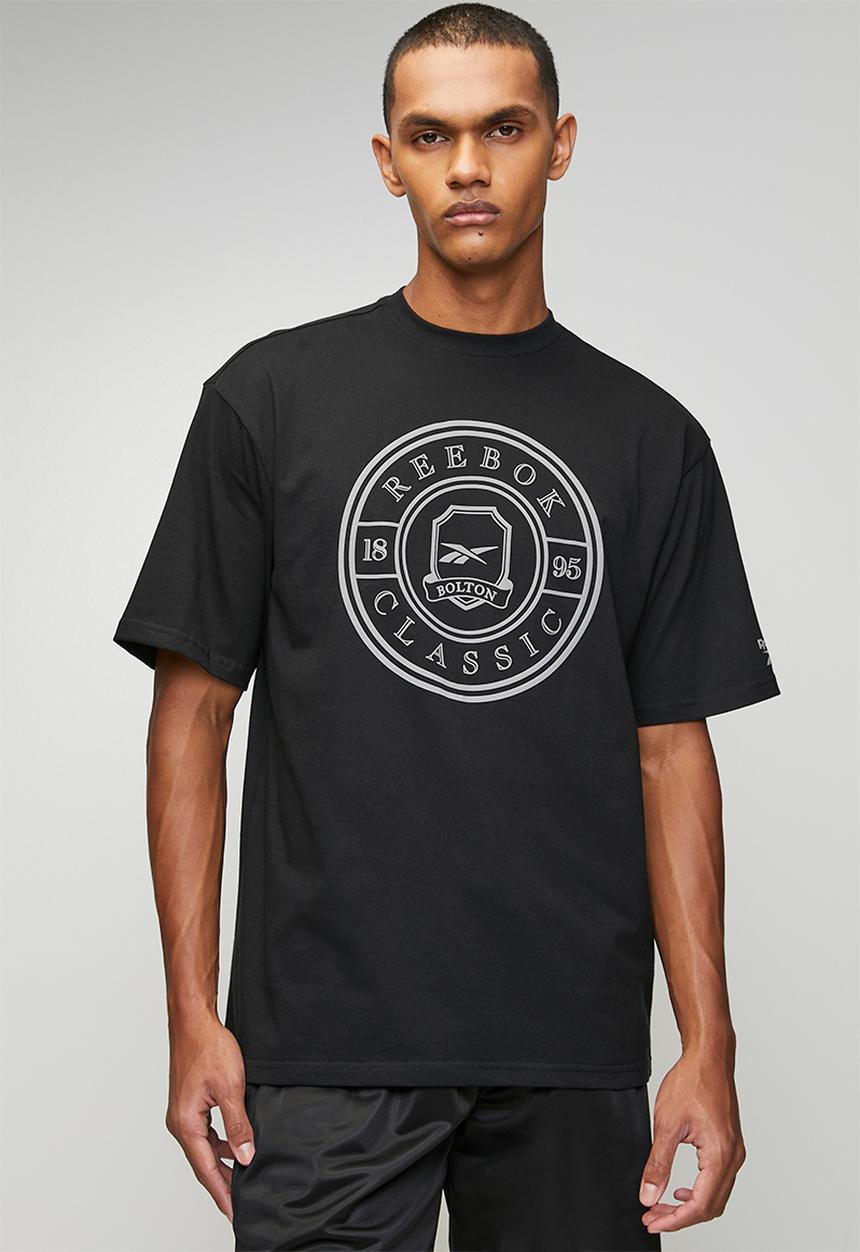Reebok - CREST T-SHIRT - BLACK
