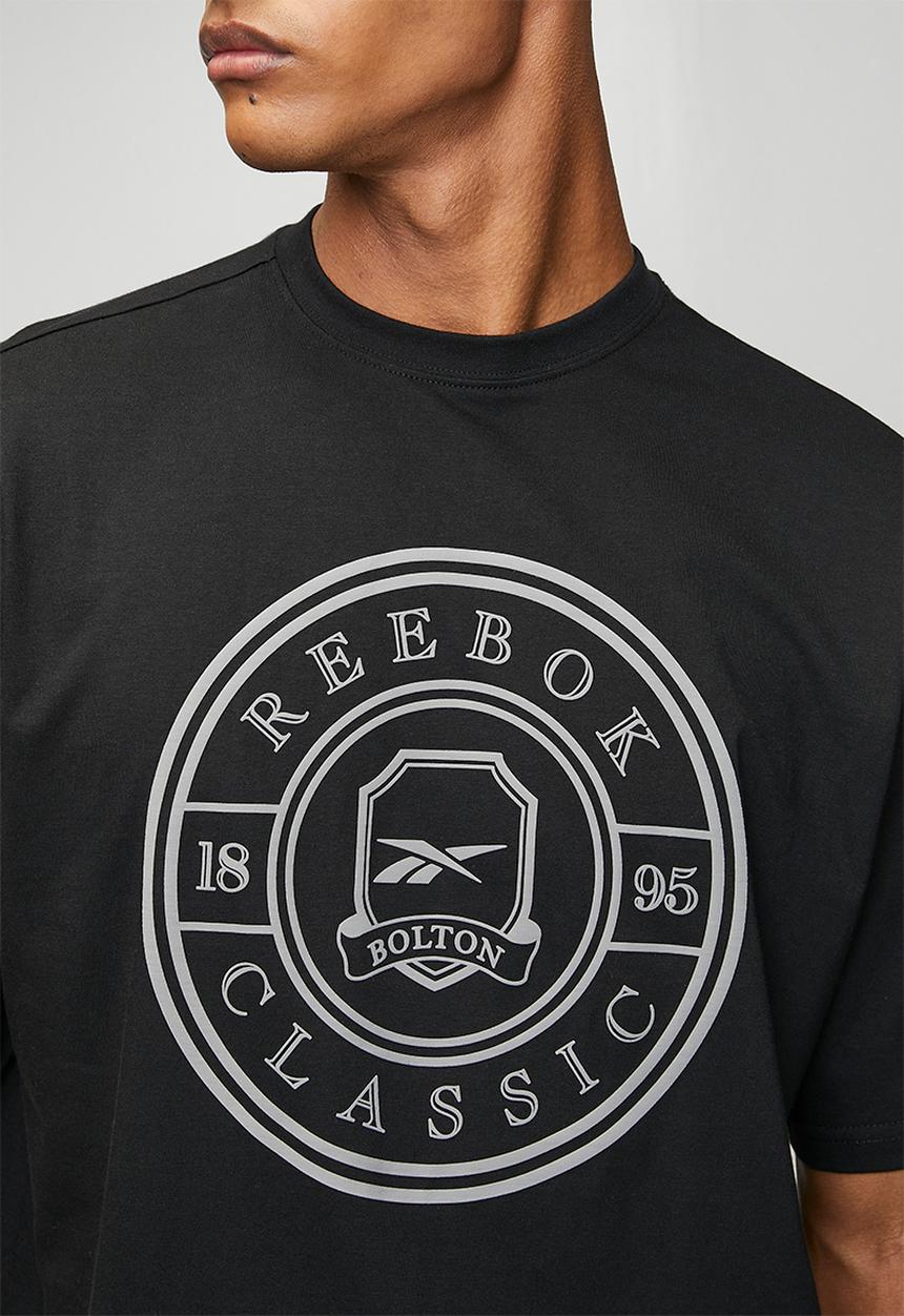 Reebok - CREST T-SHIRT - BLACK