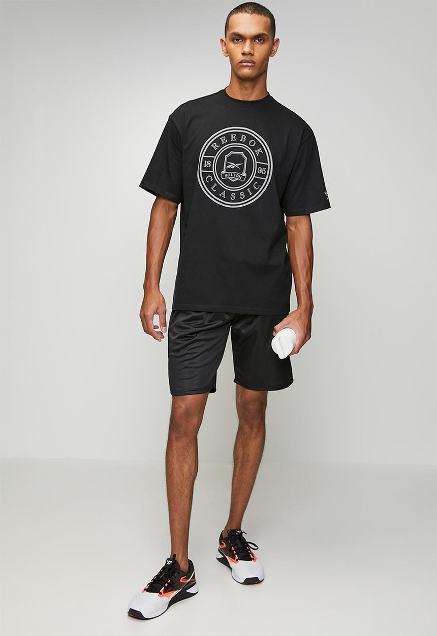 Reebok - CREST T-SHIRT - BLACK