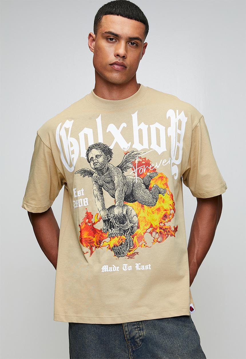 GALXBOY - ANGEL T-SHIRT  - BEIGE