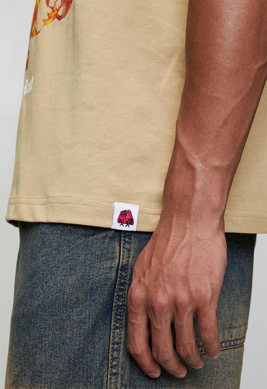 GALXBOY - ANGEL T-SHIRT  - BEIGE