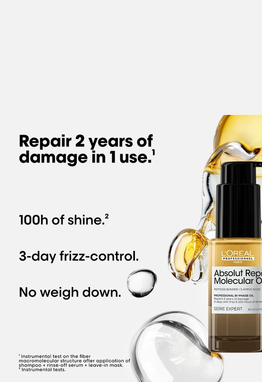 L’Oreal Professionnel - Absolut Repair Molecular Bi-Phase Oil For Damaged Hair - 30ml
